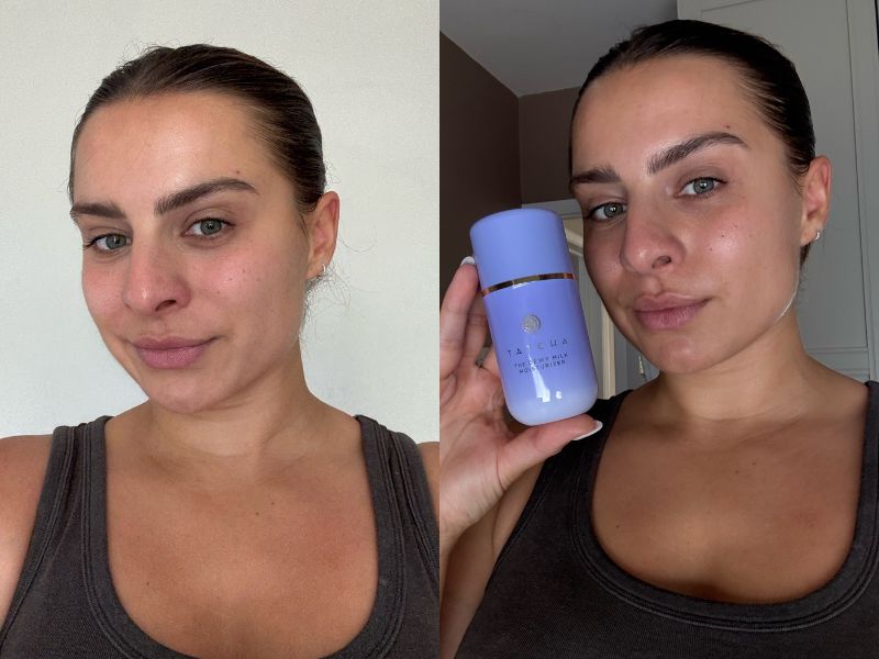 Tatcha Dewy Milk Moisturiser: Before and After